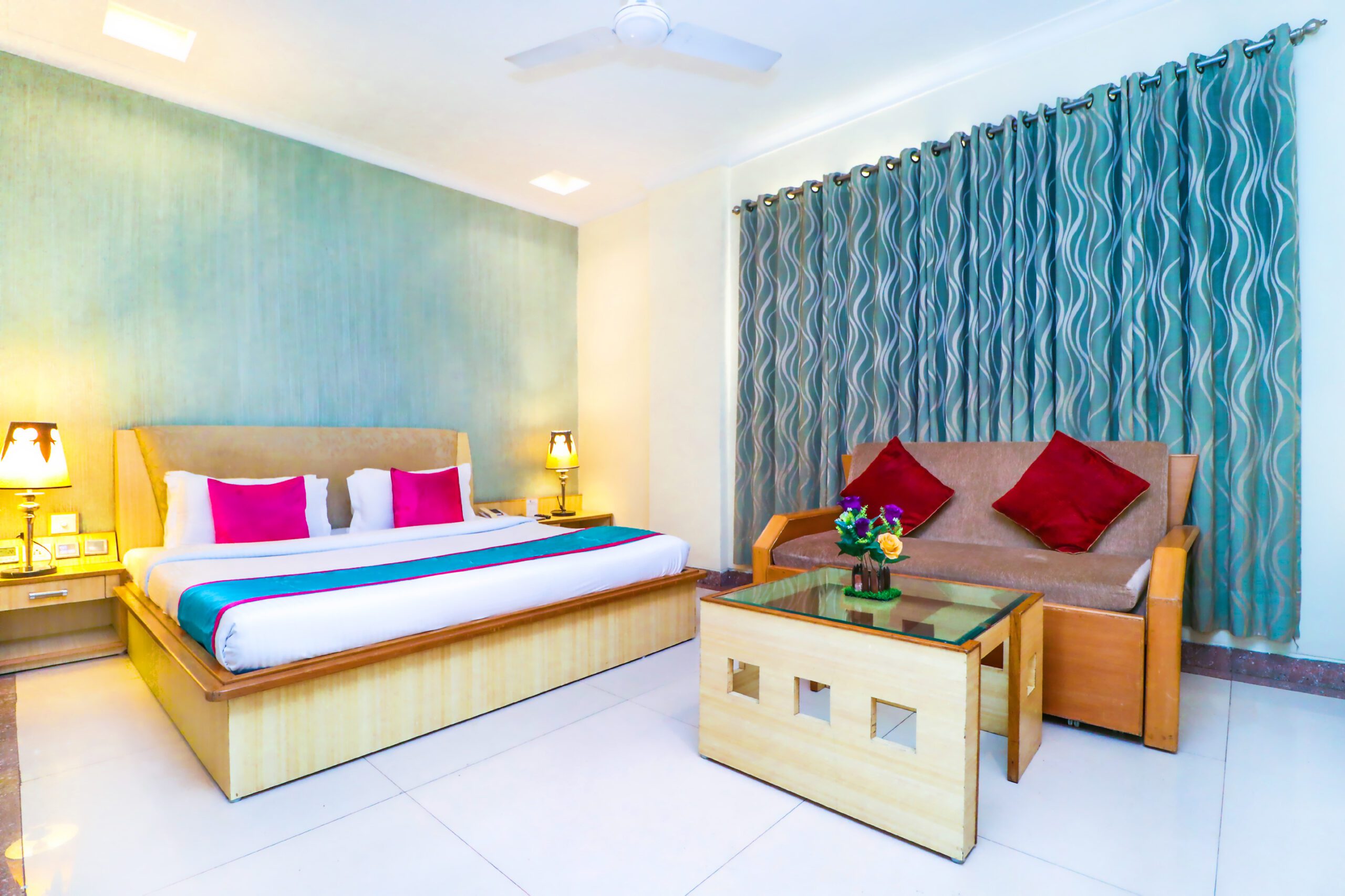Spacious bedrooms extend to the guest's entertaining sitting area giving a personal touch.